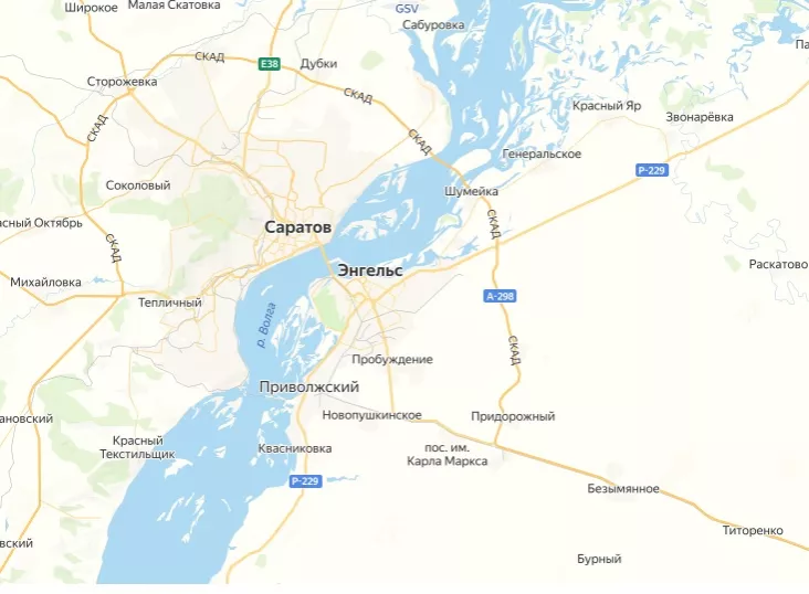 Карта Саратова